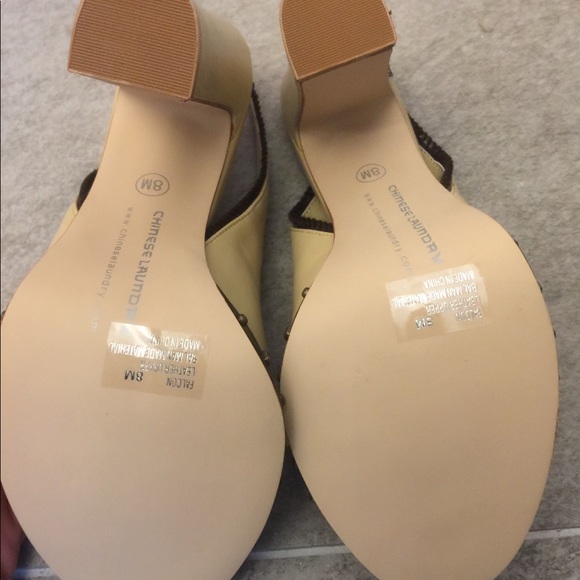NIB Chinese Laundry platform pumps bone Sz 8 - Picture 5 of 6